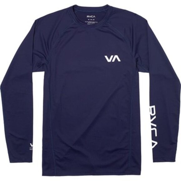 Rvca - Mens Rvca Long Sleeve Rashguard, size large US mens, color blue. - Picture 1 of 6